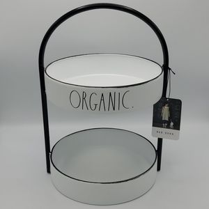 Rae Dunn ORGANIC 2 tiered kitchen tray